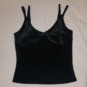 *$5 W $40 PURCHASE* Garage Double Strap Velvet Bustier Cami